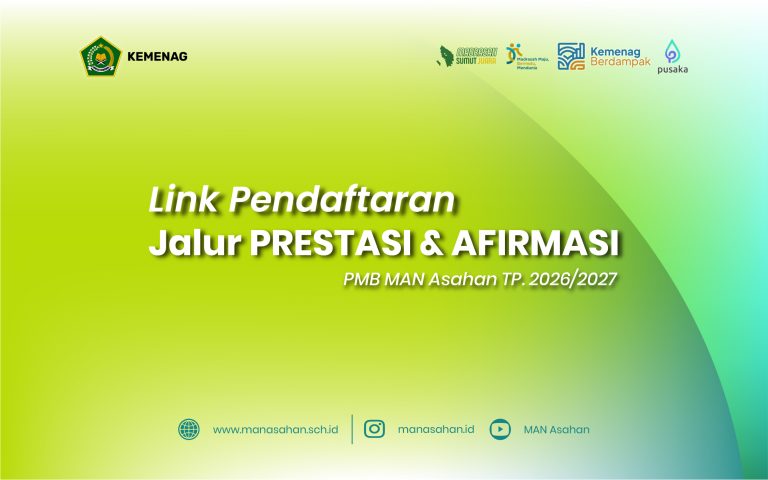 Link Pendaftaran PMB MAN Asahan TP. 2026/2027 Jalur Prestasi dan Afirmasi