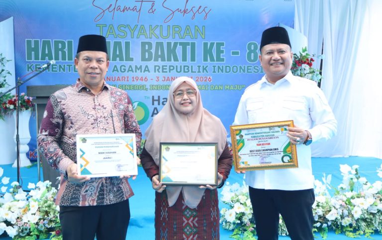 MAN Asahan Raih Tiga Penghargaan pada Tasyakuran HAB Ke-80 Kemenag RI Tahun 2026